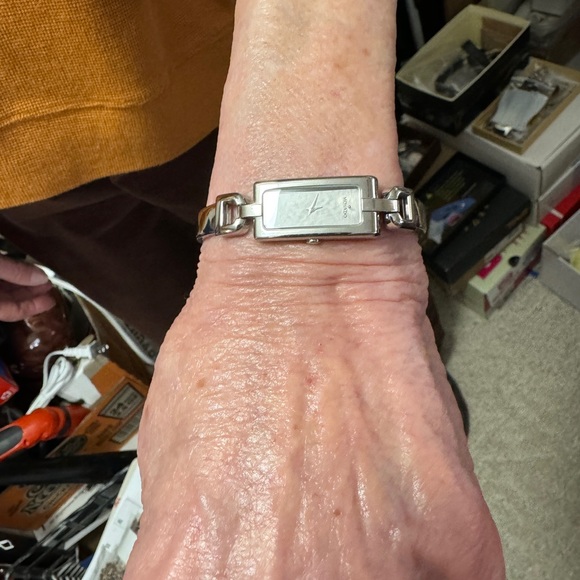 RARE AUTH SWISS MOVADO MIRROR DIAL, SS Bracelet main image 4